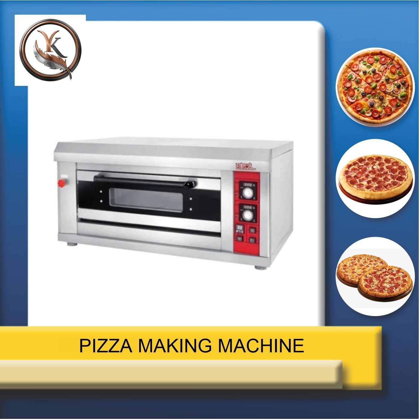 horizontal pizza making machine with stand